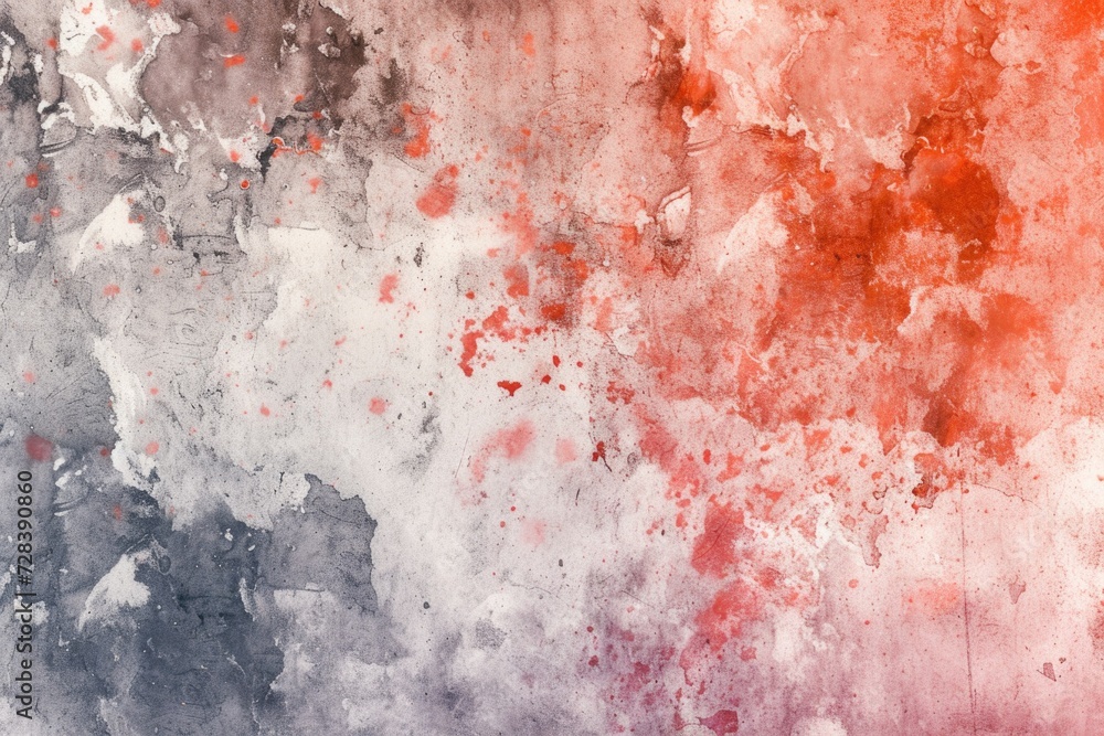 Aufkleber A detailed view of a wall that has been painted in red and white. Suitable for various design projects