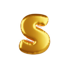 Naklejka premium 3d Balloon letter S lower case