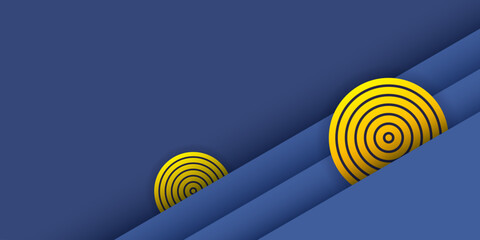 Minimal geometric vector background. Dynamic blue shapes composition yellow figures. Abstract background modern hipster futuristic graphic. Luxury background texture design, bright poster, banner.