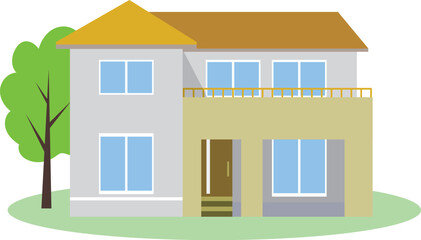 リフォーム, 住宅, 建築, 街, ベクター, 住む, 家, 建て替え, 新築, 一軒家, 新しい, 屋根, 窓, ピカピカ, 不動産, マイホーム, ハウス, 一戸建て, 玄関, 二階建て, 暮らし, 生活, 住居, 家庭
