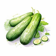 watercolor ground cucumber