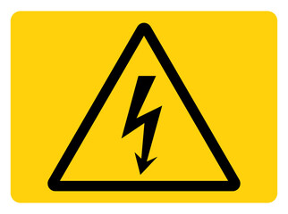 Electrical Hazard Symbol Sign, Vector Illustration, Isolate On White Background Label. EPS10
