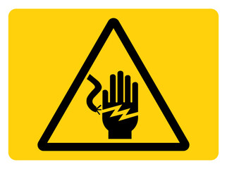 Electrical Hazard Symbol Sign, Vector Illustration, Isolate On White Background Label. EPS10