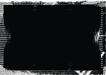 Glitch distorted grange shape . Noise grungy logo . Trendy defect error shapes . Glitched frame .Grunge textured . Distressed effect .Vector shapes