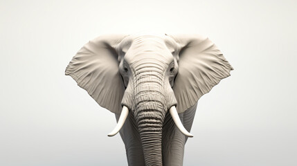 elephant (genus), in the style of high-key lighting