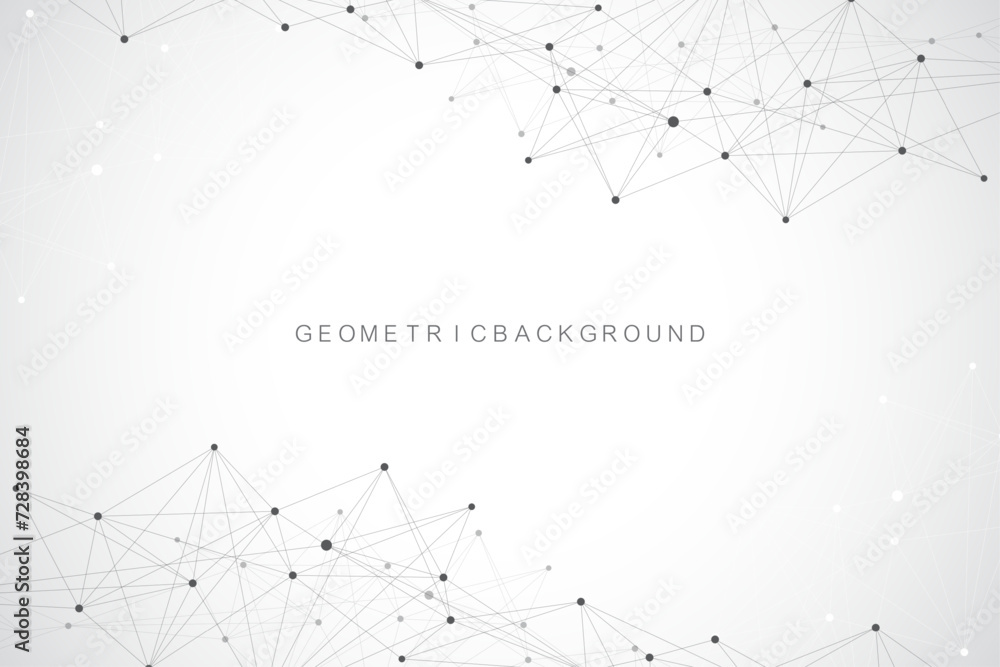 Poster Global network connection banner design template. Header social network communication in the global business concept. Big data visualization. Internet technology