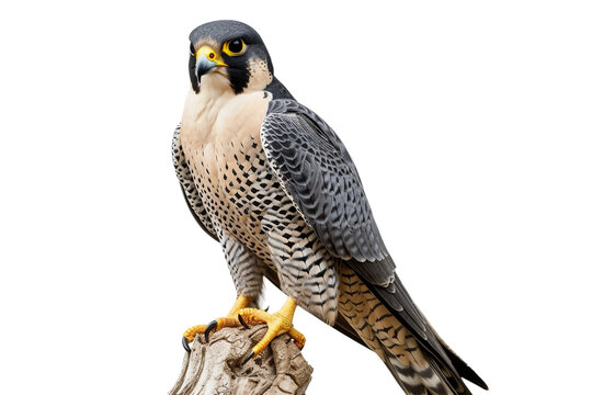 Peregrine Falcon on Transparent Background