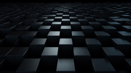 3d black cubes, abstract background, 3d wallpaper, matt black backdrop, background for business...