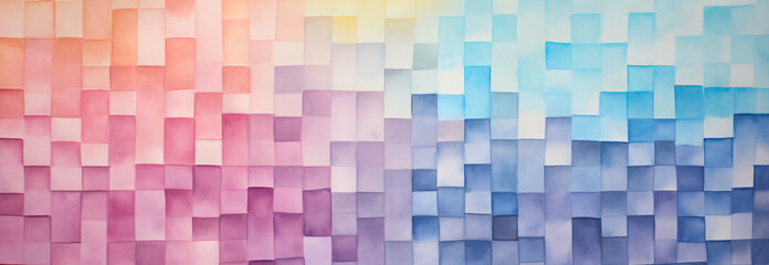 an abstract gradient paint background in pink, blue and orange, in the style of woven color planes
