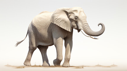 Obraz premium elephant (genus), in the style of high-key lighting