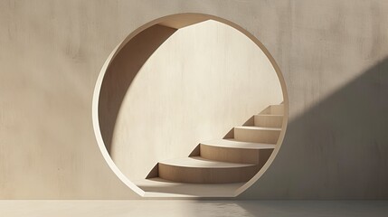 interior neutral shapes minimalism illustration.