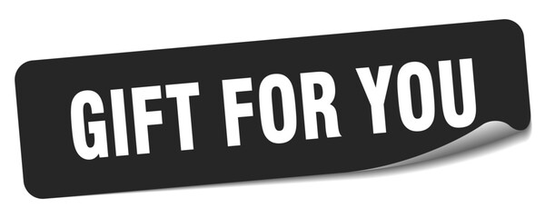 gift for you sticker. gift for you label