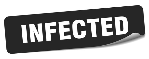 Obraz premium infected sticker. infected label