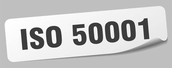 iso 50001 sticker. iso 50001 label