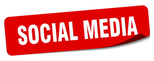 social media sticker. social media label