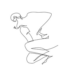 Abstract beautiful female body, continuous line drawing, quick sketch, fashion illustration, woman beauty minimalist, vector illustration