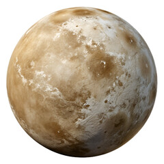 Planet Moon Flat Isolated On Transparent Background.