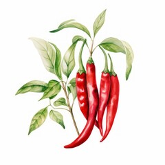 watercolor chili peppers
