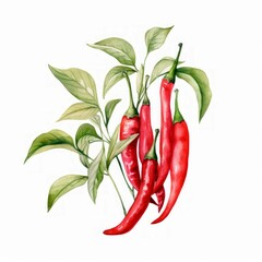 watercolor chili peppers
