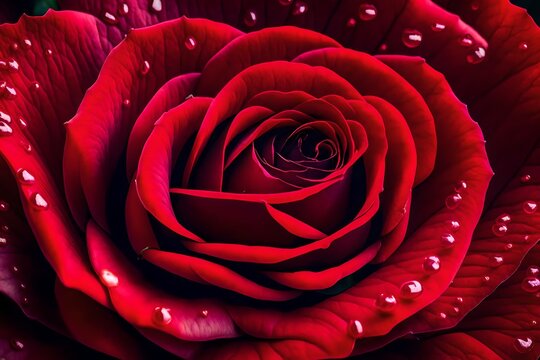 Explore the visual poetry of romance with a captivating royalty image portraying the timeless beauty of a red rose background, symbolizing love and passion.