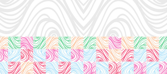 abstract colorful ocean wavy brochure pattern design background