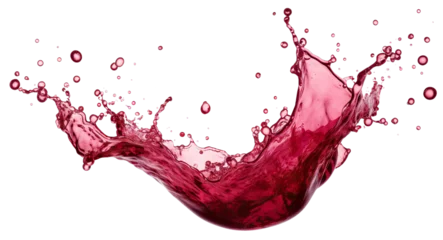 Fotobehang Delicious red wine splash, cut out © Yeti Studio