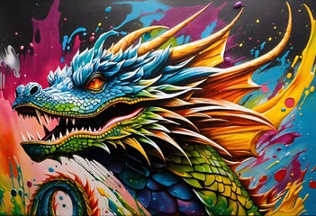 dragon on the wall