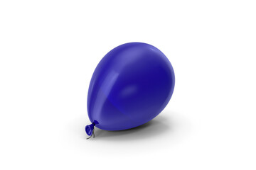 blue balloon isolated on white