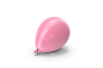 pink balloon isolated on white