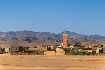 Ouarzazate city, Morocco. Ouarzazate is a city and capital of Ouarzazate Province near Marrakech in...