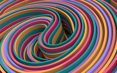 Abstract background of vibrant and vivid colors with curved organic shapes