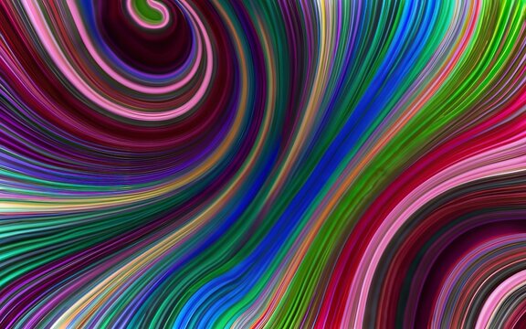 Abstract background of vibrant and vivid colors with curved organic shapes