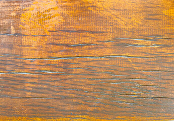 Brown wooden floor The surface has cracks. brown wood background.
