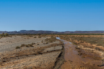 Asif Mellah River in Ait-Ben-Haddou, Ouarzazate Province, Souss-Massa-Draa, Morocco, Africa.