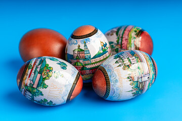 Easter and eggs background. Background. Easter eggs close up. Easter symbol