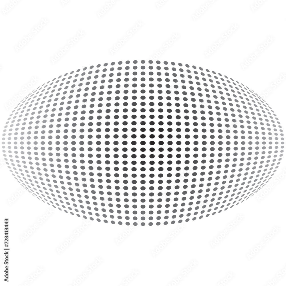 Poster halftone dots with oval shape. abstract dots. halftone shape, abstract grunge halftone design. dotte