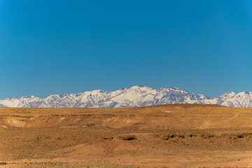 Mountain landscape in the north of Africa, Morocco.