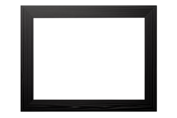 Black wooden frame on transparent background, wood frame png