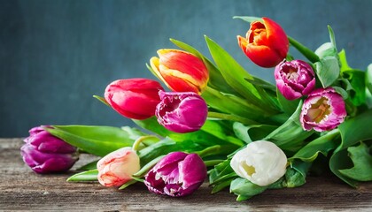 beautiful tulips flowers