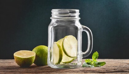 glass mason jar isolated