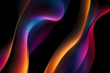 colorful neon waves abstract background 