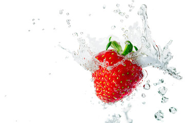 Berries with splashes of water