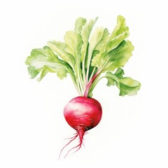 watercolor radish

