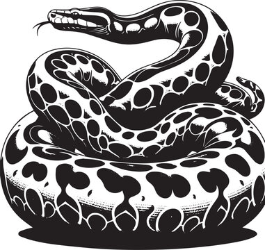 Burmese Python snake silhouette