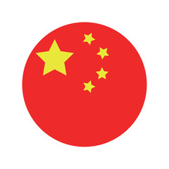 The flag of the country of China is round