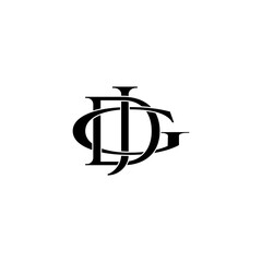 djg lettering initial monogram logo design
