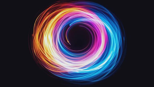 Abstract galaxy ring. seamless looping time-lapse animation video background