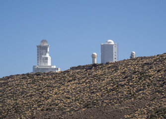 Landscape of Teide National Park and Teide Observatory.