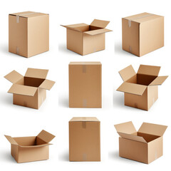 Set of cardboard box for packaging