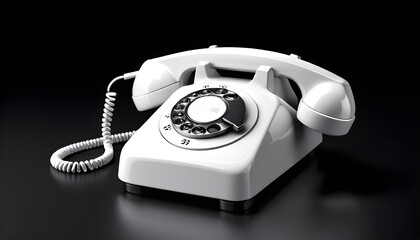 old telephone isolated